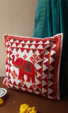 Elephant Floral Embroidered Cushion Covers