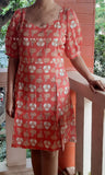Orange Floral Dress
