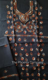 Black Kanta Work Salwar Kameez Material