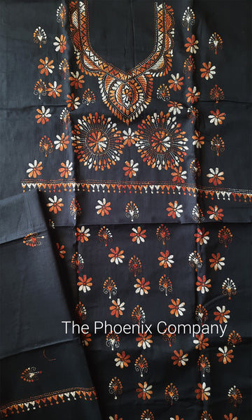 Black Kanta Work Salwar Kameez Material