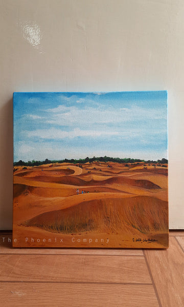 Dunes of Rajasthan Acrylic Painting