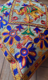Yellow Elephant Floral Cushion Covers