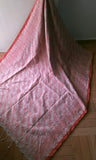 Light Brown & Red Khadi Cotton and Jute Silk Saree