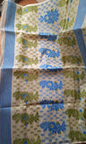 Off-white and Blue Green Art Silk Saree