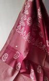 Maroon Linen Saree