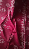 Maroon Linen Saree