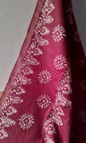 Maroon Linen Saree