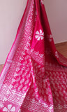 Dark Pink Linen Saree