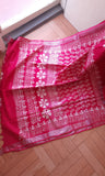 Dark Pink Linen Saree