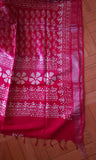 Dark Pink Linen Saree