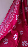 Dark Pink Linen Saree