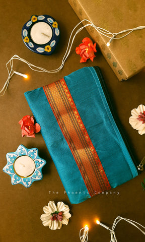 Copper Sulphate Blue & Orange Matching Accessories Rakhi Gift Hamper for Sisters
