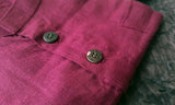 Wine coloured Organic Linen Short Kurta