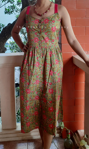 Green Floral Dress