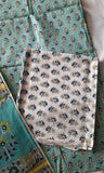 Light Blue Cotton Salwar Kameez Material