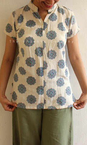 Off-white Cotton top with circular motifs