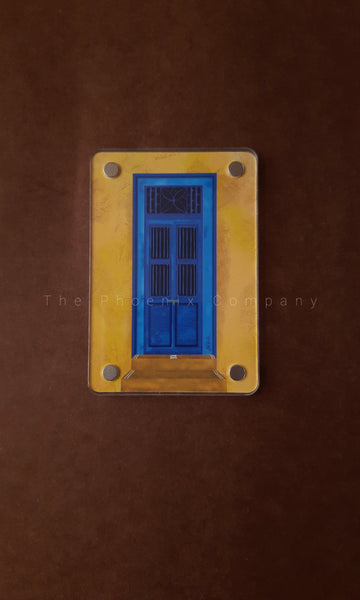 Blue Madras Door Magnet