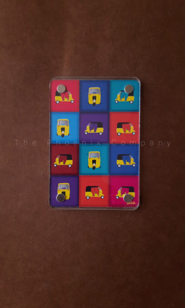 Pop-Art Autorickshaw Magnet