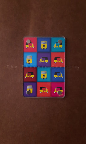 Pop-Art Autorickshaw Magnet