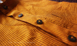 Mustard Striped Cotton Long Kurta