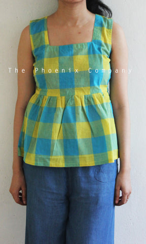 Blue & Yellow Checks Top