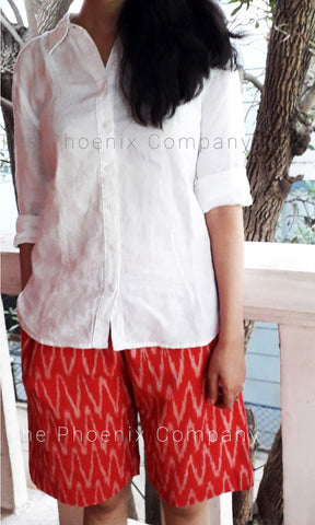 Red Ikat Shorts