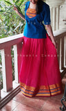 Blue & Bright Pink Skirt & Top set