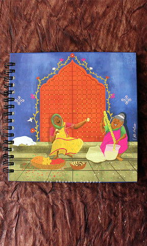Flower Women Square Notebook