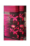 Black & Pink Cotton Saree