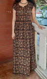 Black Kalamkari Maxi Dress