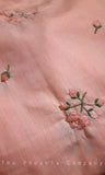 Light peach floral upcycled dress