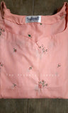 Light peach floral upcycled dress