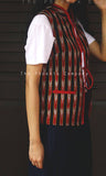 Black & Red striped Ikat Jacket