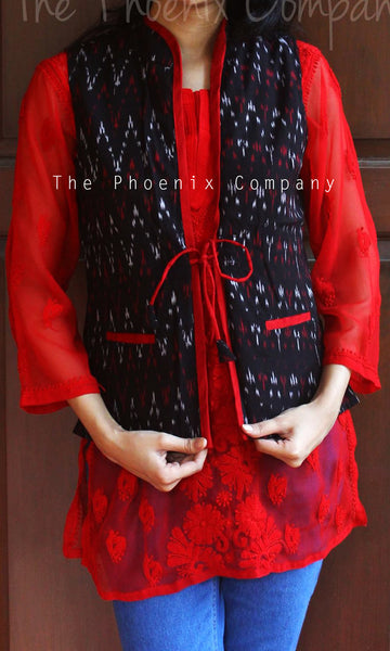 Black & Red ikat