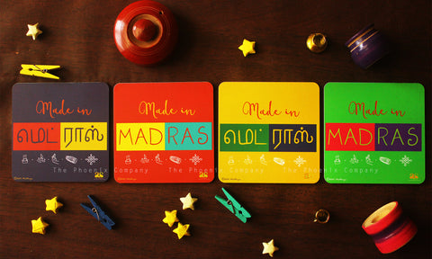 Made in Madras Coasters (Set of 4)