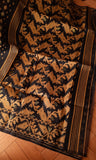 Black & Copper Cotton Saree
