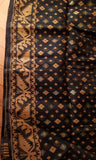 Black & Copper Cotton Saree