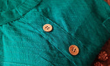 Viridian Green Pintuck Cotton Short Kurta