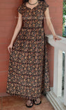 Black Kalamkari Maxi Dress