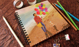 Balloons & Beaches Square Notebook