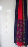 Elephant & Lotus Pink Soft Cotton Handloom Saree