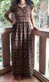 Black Kalamkari Maxi Dress