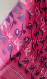 Pink Handloom Cotton Saree