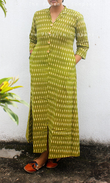 Olive Ikat Maxi