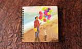 Balloons & Beaches Square Notebook