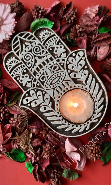 Good Fortune Symbol Wooden Candle Holder
