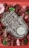 Good Fortune Symbol Wooden Candle Holder