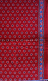 Red Ajrakh Cotton Saree
