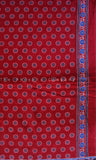 Red Ajrakh Cotton Saree