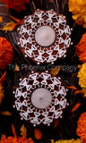 Dancing figures Carved Circular Wooden Candle Holder